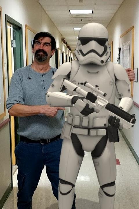 Jeffrey Hall with Stormtrooper